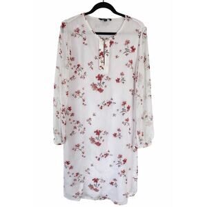 Lauren Ralph Lauren Floral Dress 10 Romantic Boho Cottagecore Sheer Shift